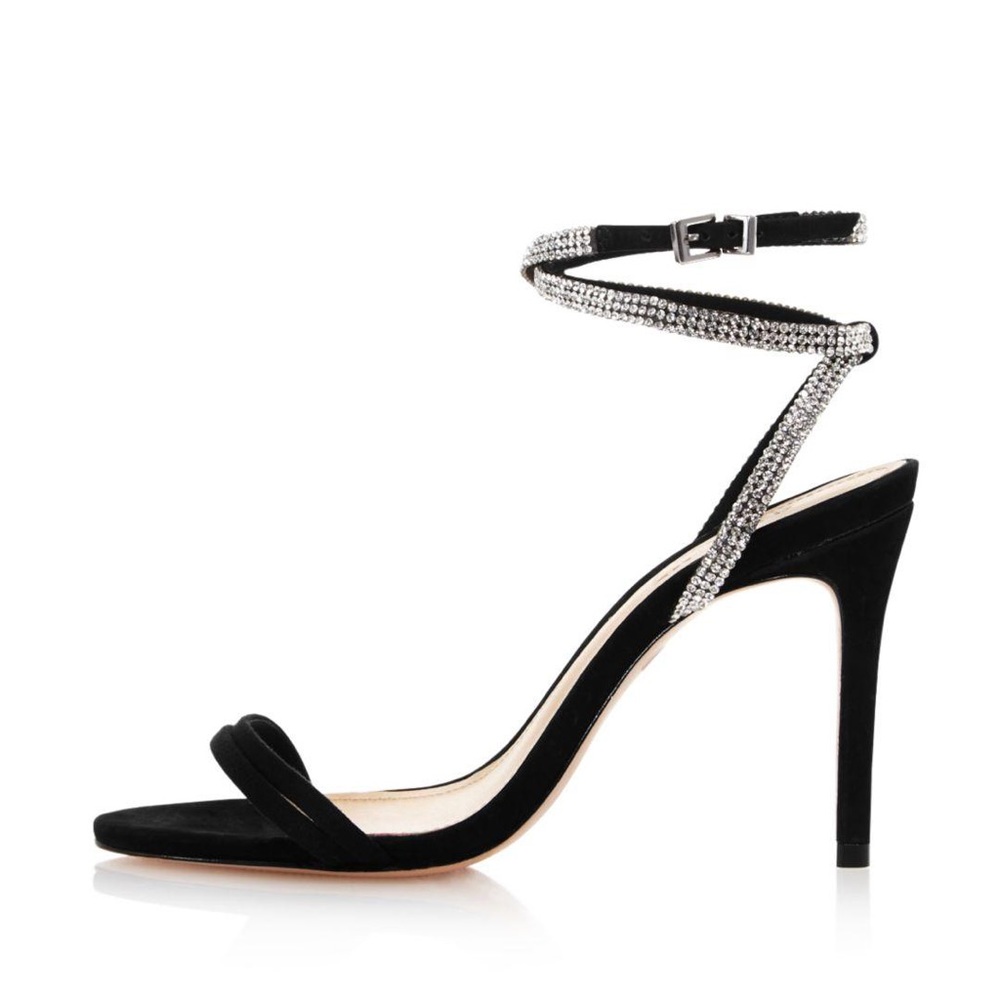 Schutz carmencita black suede heels